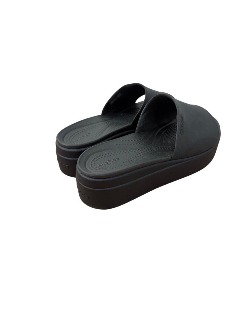 Crocs Womens LiteRide Platform Slides Black W8 Comfort Sandals - Picture 4 of 15